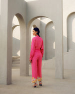Pink chloe kimono shirt | Pooja Rajgarhia Gupta