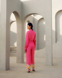 Pink chloe kimono shirt | Pooja Rajgarhia Gupta