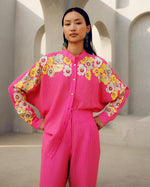 Pink chloe kimono shirt | Pooja Rajgarhia Gupta