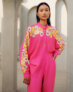 Pink chloe kimono shirt | Pooja Rajgarhia Gupta