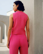 Pink margot waist coat co-ord | Pooja Rajgarhia Gupta