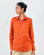 Raha Burnt Orange Shisha Shirt | AMBR