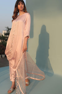 Saba  Pink Kurta Set with Pant and Dupatta-2 | Prahnaaya