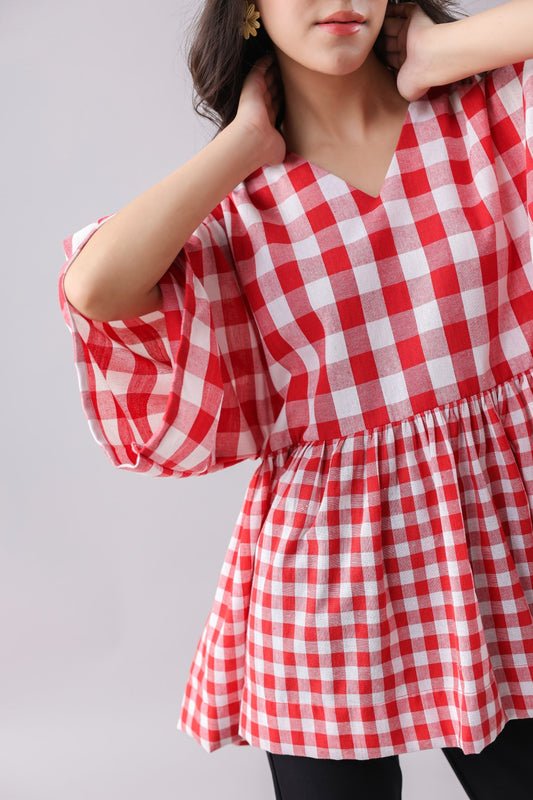 Gingham Kimono Top | Why Look West