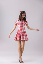 Gingham Flare Mini Dress | Why Look West