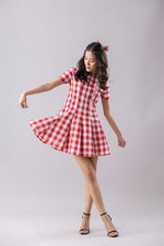 Gingham Flare Mini Dress | Why Look West