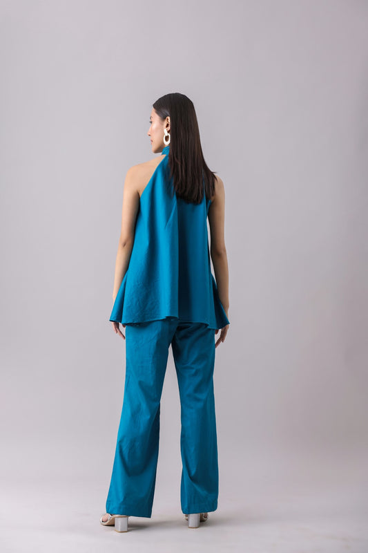 Crystal Teal Halter Co-ord Set | Why Look West