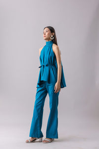 Crystal Teal Halter Co-ord Set | Why Look West