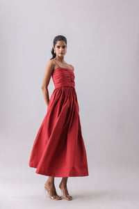 Rust Ruched Maxi | Why Look West