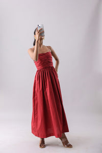 Rust Ruched Maxi | Why Look West