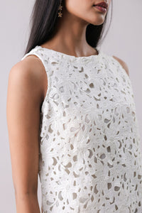 Ivory Foliage Cut Midi | Why Look West
