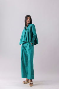 Emrald Pleated Shirt and Pants Set | Why Look West