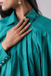 Emrald Pleated Shirt and Pants Set | Why Look West