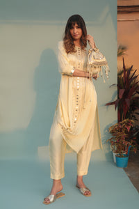 Saba Yellow Kurta Set with Pant | Prahnaaya