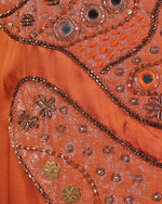 Saya Burnt Orange Applique Dress | AMBR