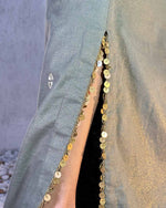 Ula Linen Shimmer Green Kaftan | AMBR