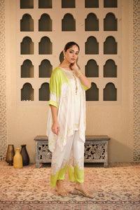 Ivory-Neon Co-ord Set | Blooming Threads