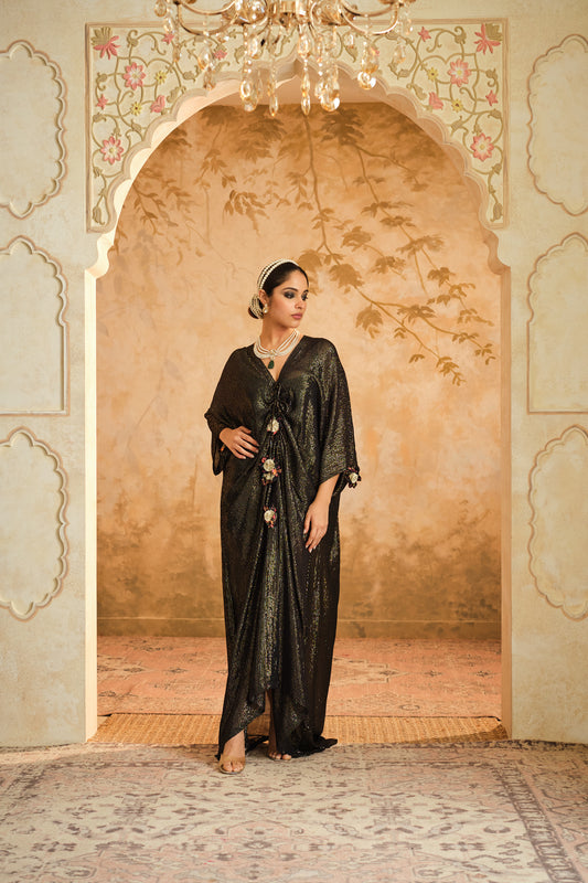Black Kaftan | Blooming Threads
