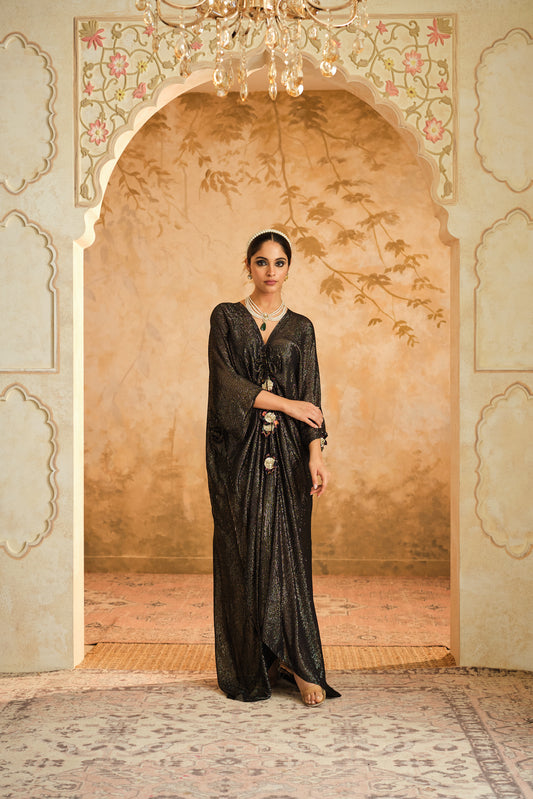 Black Kaftan | Blooming Threads