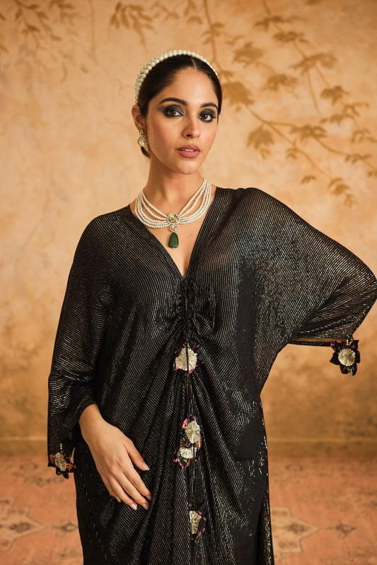 Black Kaftan | Blooming Threads