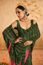Green Saree | Blooming Threads