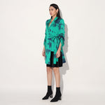 Nebula wrap jacket dress - Green | Linetribe