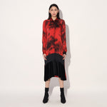 Solaris tie dye shirtdress - Red | Linetribe