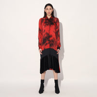 Solaris tie dye shirtdress - Red | Linetribe