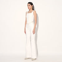 DENIM FLARE PANTS - WHITE | Linetribe