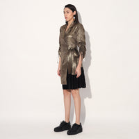 Nebula gold wrap jacket dress - Gold | Linetribe