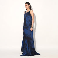 Ingrid tiered gown - Blue | Linetribe