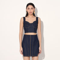 Eden denim skirt - Blue | Linetribe