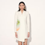 Nova cut away jacket dress - White | Linetribe