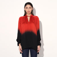 Hanako ombre top - Red Black | Linetribe