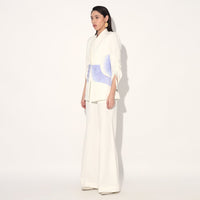 Dawn ruched pantsuit - Ivory | Linetribe