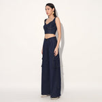 Zoe denim cargo pants - Blue | Linetribe