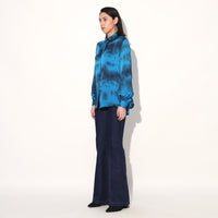 Orelia balloon sleeve shirt - Blue | Linetribe