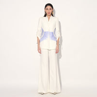 Dawn ruched pantsuit - Ivory | Linetribe