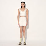 Eden denim skirt - White | Linetribe