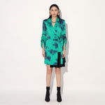 Nebula wrap jacket dress - Green | Linetribe