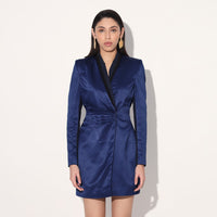 Astrid structured jacket dress - Blue | Linetribe