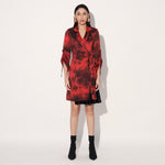 Nebula wrap jacket dress - Red | Linetribe