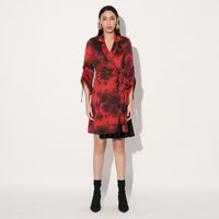 Nebula wrap jacket dress - Red | Linetribe