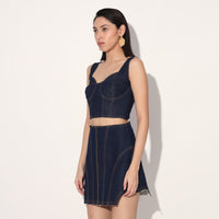 Eden denim skirt - Blue | Linetribe