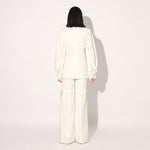 Neo wrap pleated pant suit - Ivory | Linetribe