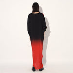 Aphelion ombre kaftan dress - Red Black | Linetribe