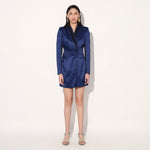 Astrid structured jacket dress - Blue | Linetribe