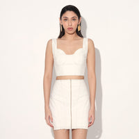 Eden denim skirt - White | Linetribe