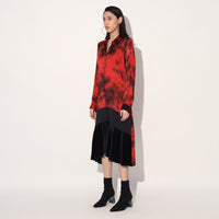 Solaris tie dye shirtdress - Red | Linetribe