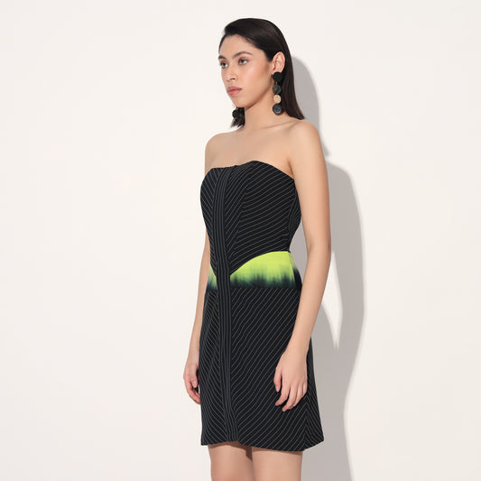 Aldrin ombre corset dress - Black | Linetribe